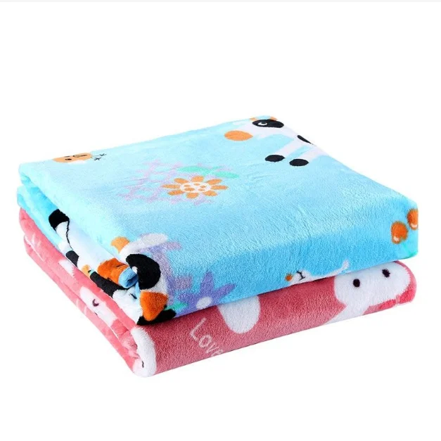 Hot sale 0eko-Tex digital printed 100% polyester coral fleece fabric for baby blanket