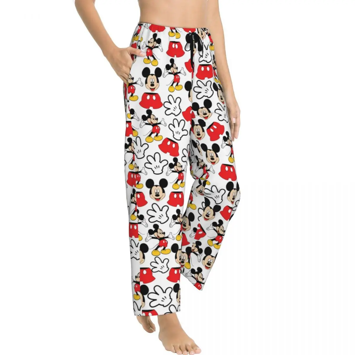 Women Cartoon Anime Tv Mickey Mouse Pajama Pants Custom Print Sleep Sleepwear Bottoms with Pockets