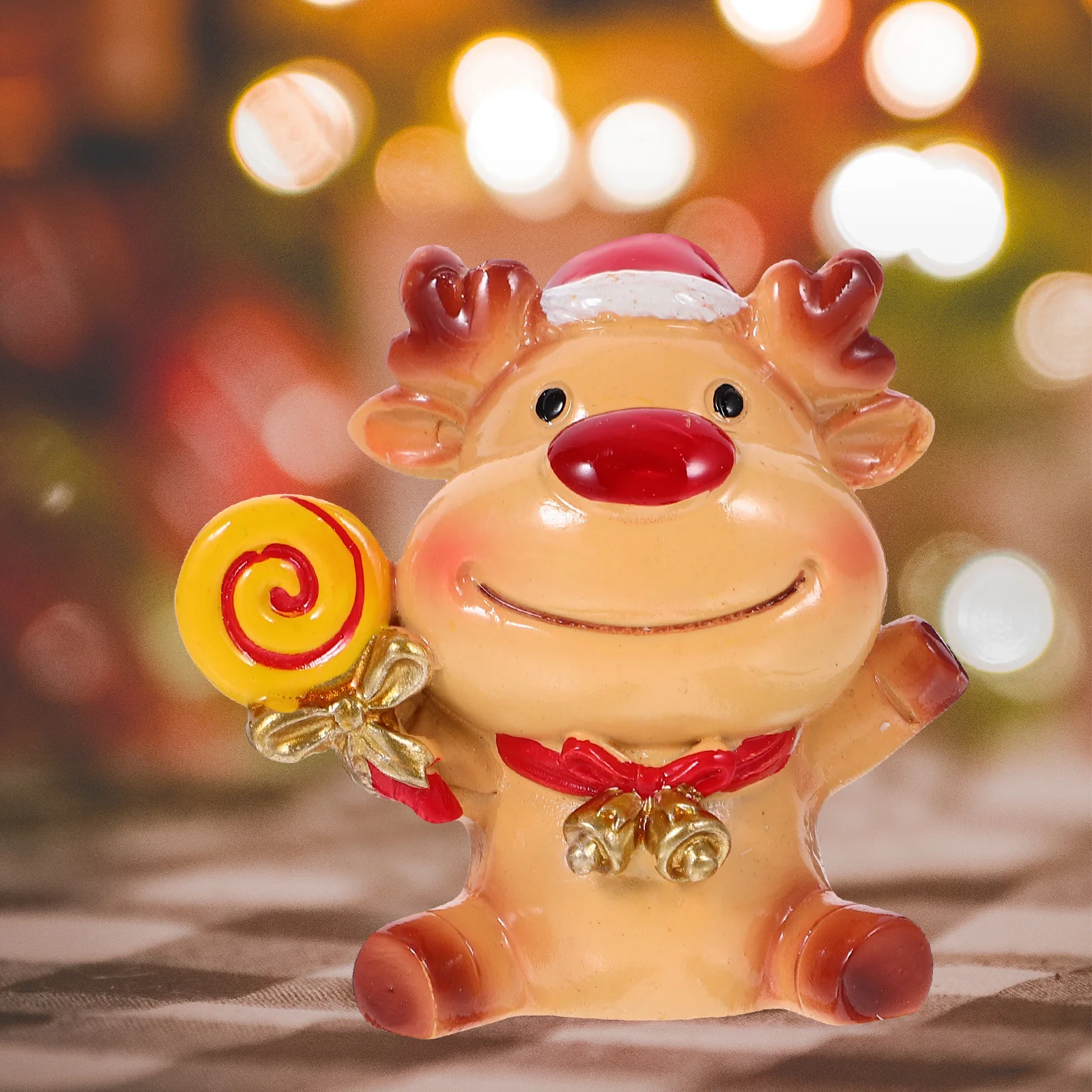 

Xmas Resin Decor Christmas Themed Ornament Landscape Statue Portable Outdoor Indoor Decoration Festive Seasonal Decor for Home