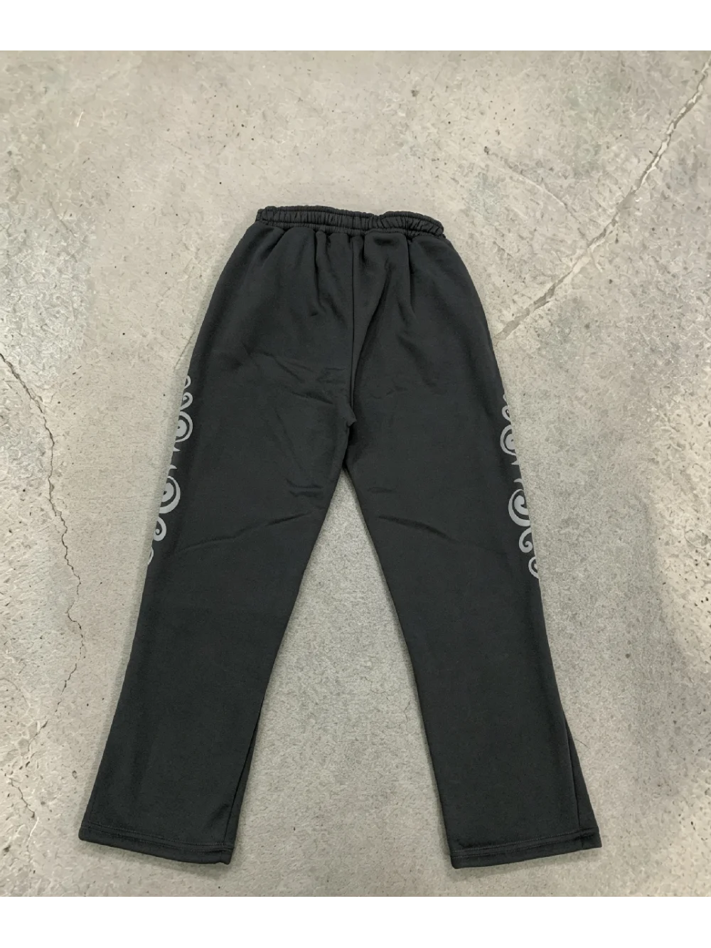 New autumn and winter retro minimalist rolled grass pattern sleeve print hip-hop casual micro pull sports pants street trend ins