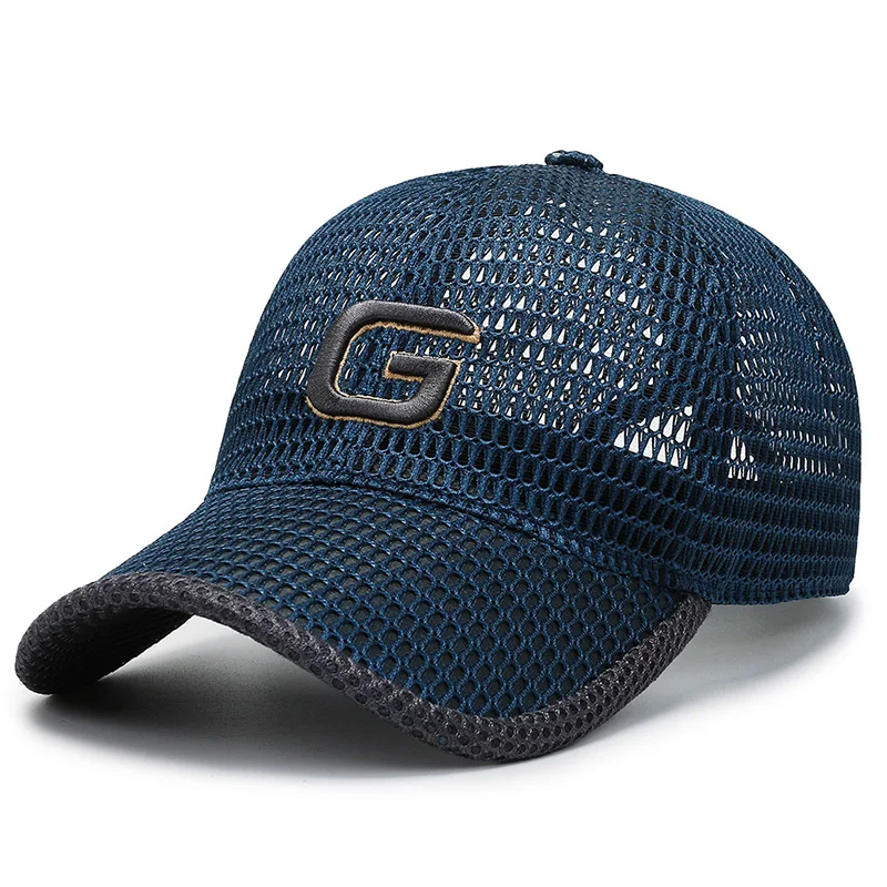 Net cap for men, summer hat, breathable baseball cap for sun protection and shade, fishing hat, baseball cap for outdoor sports,