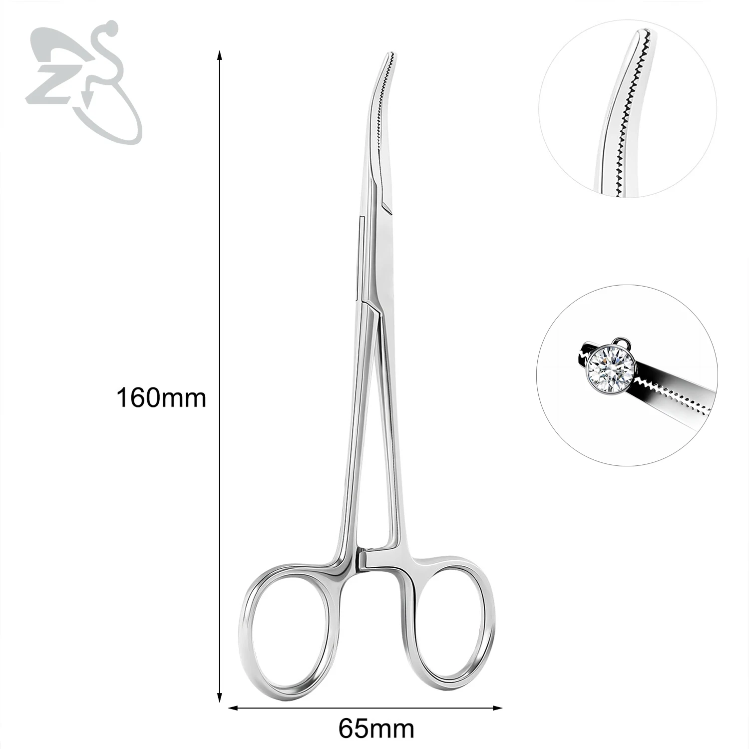 ZS 1PC Edelstahl Piercing Klemme Schlitz Locking Forcep Öffnung Piercing Zange Werkzeug für Ohr Lippe Bauch Nabel Zunge piercing