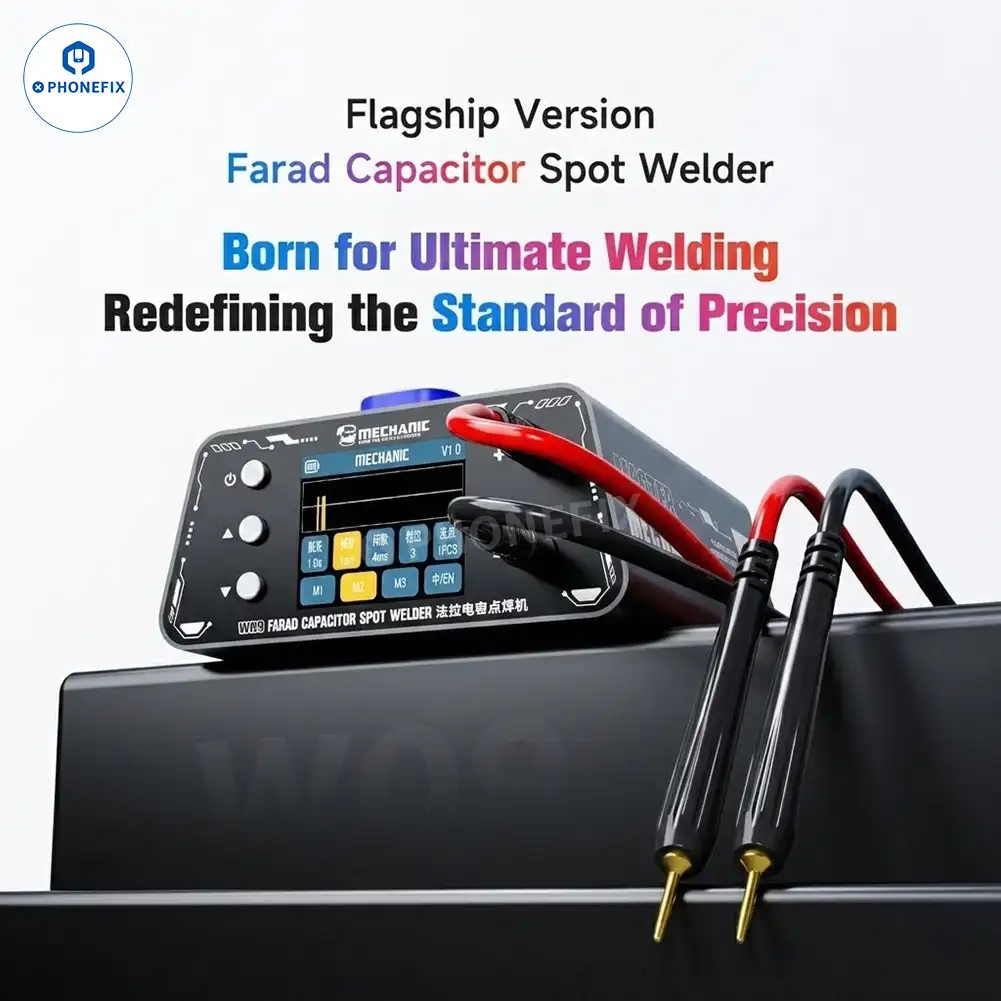 

Аппарат точечной сварки с двойным импульсом 5500 Вт, конденсаторный, Farad, для сварки никелевых лент литиевых/кнопочных батарей, модель W09