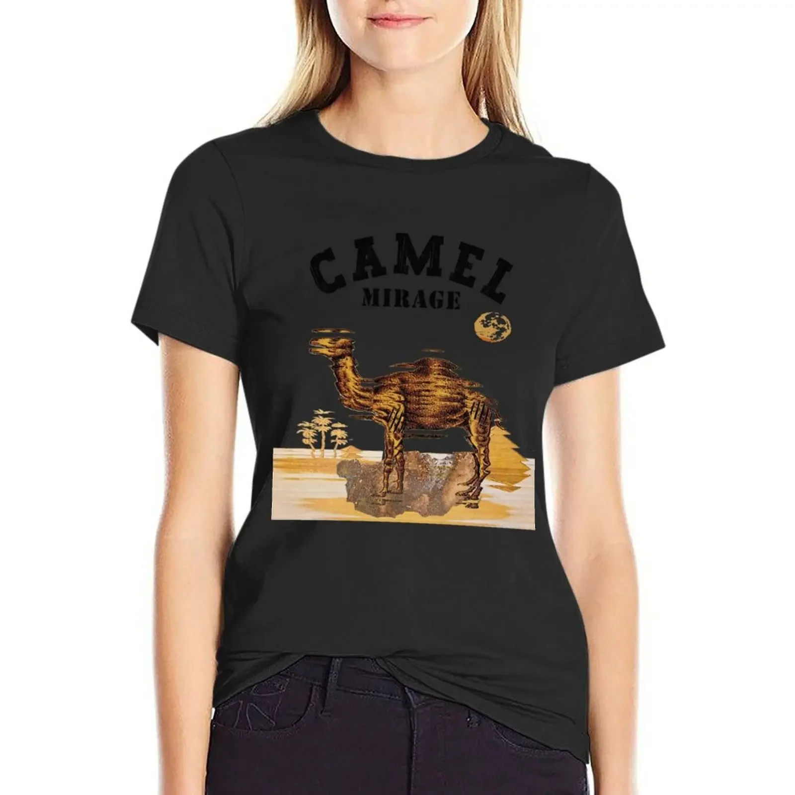 

Camel Mirage T-Shirt customs design your own animal print customs funny rock and roll t shirts for Women