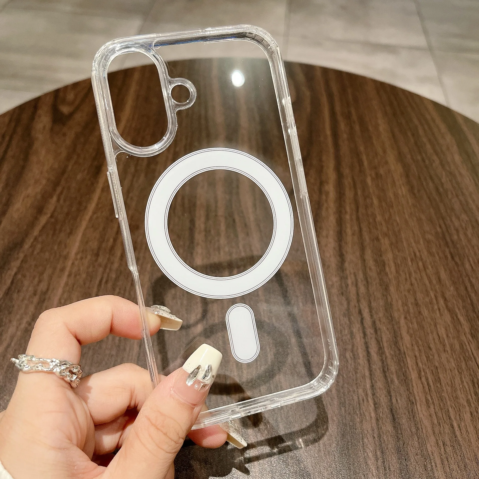 Original Luxury Magsafe Wireless Charging Case For iPhone 16 15 14 13 12 11 Pro Max Plus Mini Magnetic Transparent Bumper Cover image 3