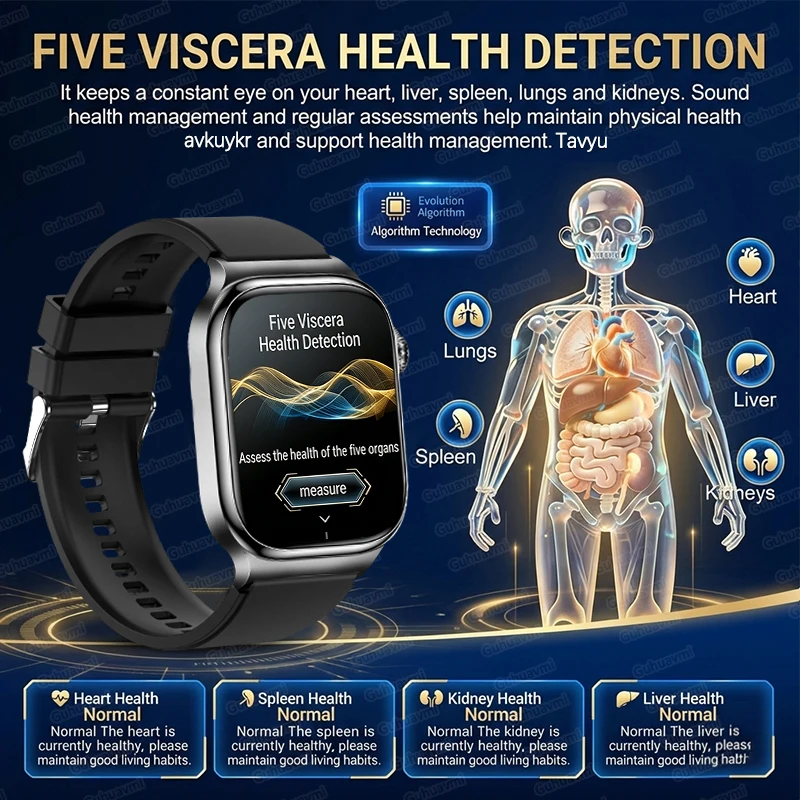 2025 New Smart Watches For man Health ECG+HRV Blood Oxygen Uric Acid Fitness Sport Tracker Watch body fat Sleep Call Smartwatch