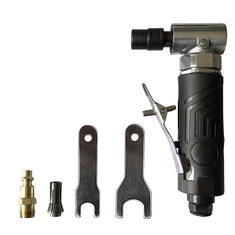 

1/4 Inch Air Angle Die Grinder 20000 RPM Variable Speed Ball Bearing Construction Pneumatic Tool Pneumatic Grinder Set