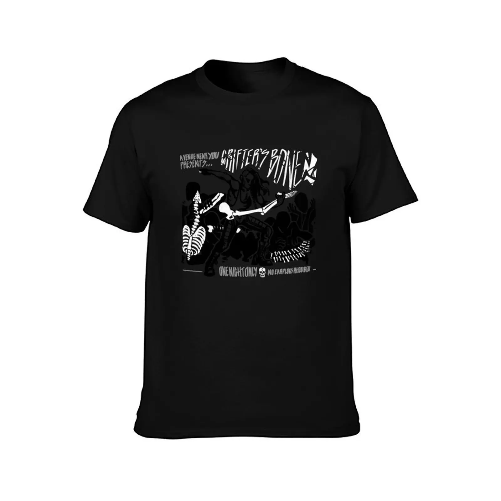 no earplugs required T-Shirt, Summer Casual Cotton Tee, Oversized Streetwear Tops, Vintage Graphic Print, Loose Fit Short Sleeve