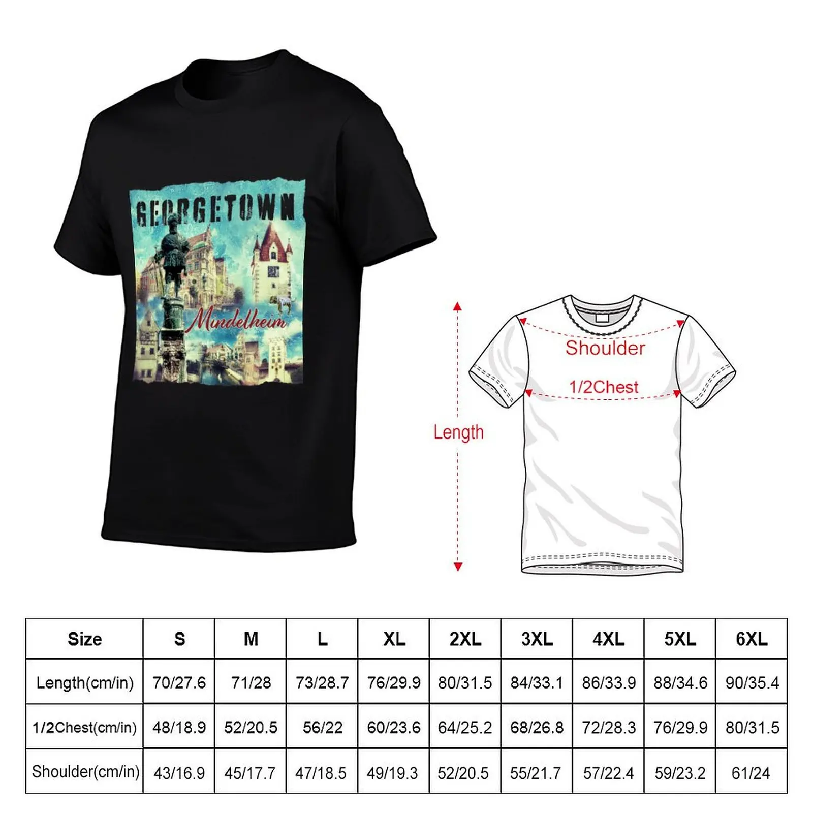 Georgetown Mindelheim T-Shirt Louboutins graphic tee shirt plus size men clothing