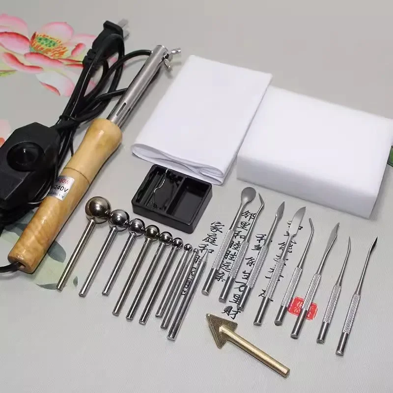 

Adjustable Temperature Flower Ironing Set | Velvet/Organza/Silk Fabric | Hot Trowel for DIY Flower Modeling