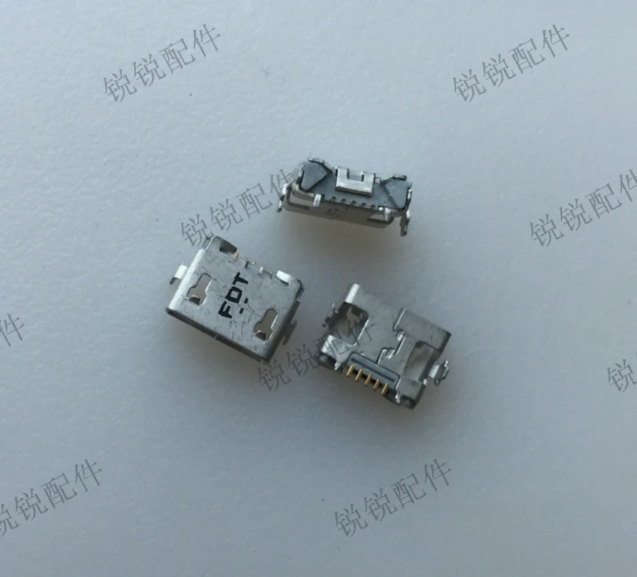 For mobile phone tablet charging port rear socket 5P female socket Square port bull horn rear socket data charging port