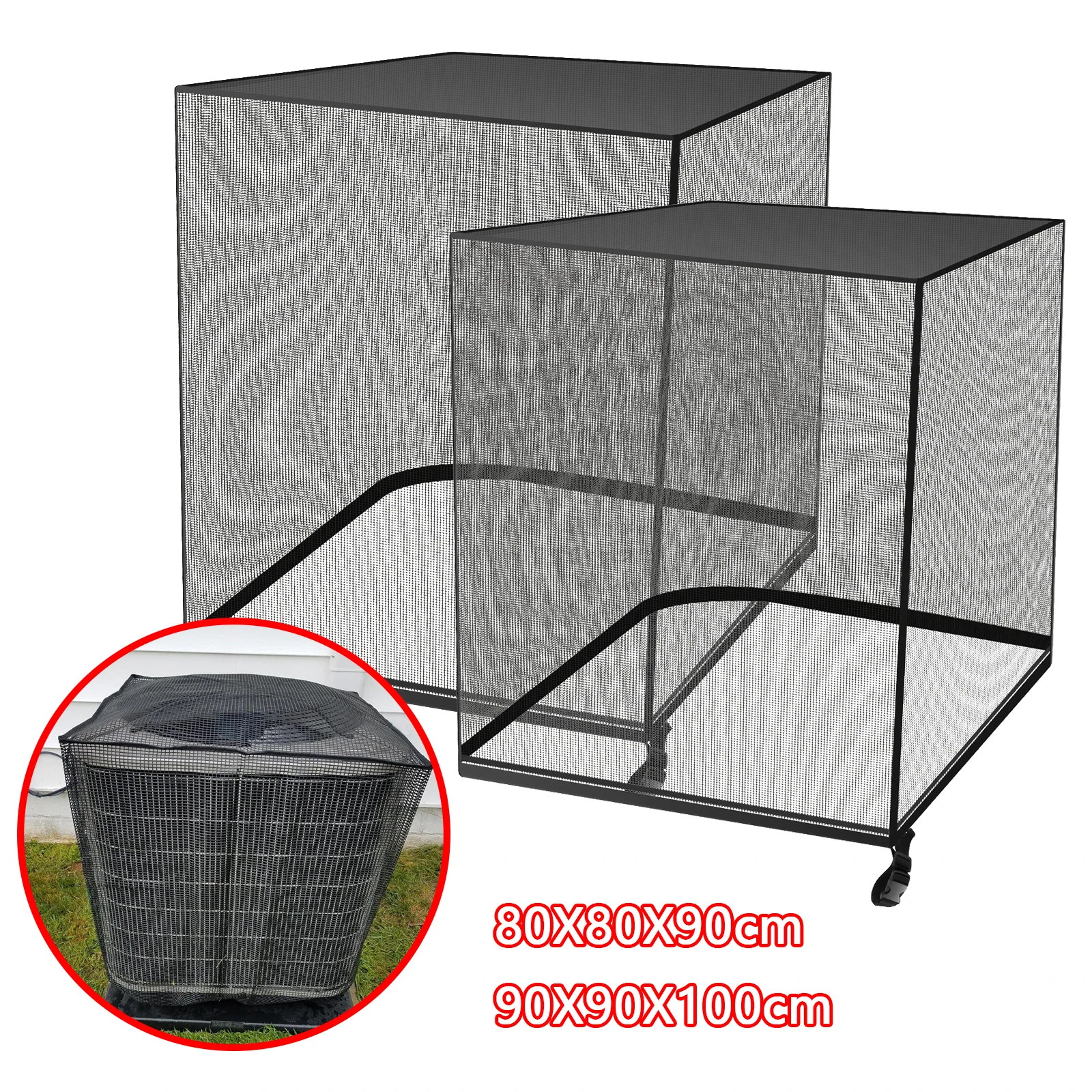 

Air Conditioner Cover Outdoor Air Conditioner Breathable Full Mesh Air Conditioner Cover Anti-Falling Leaf Protection Cover