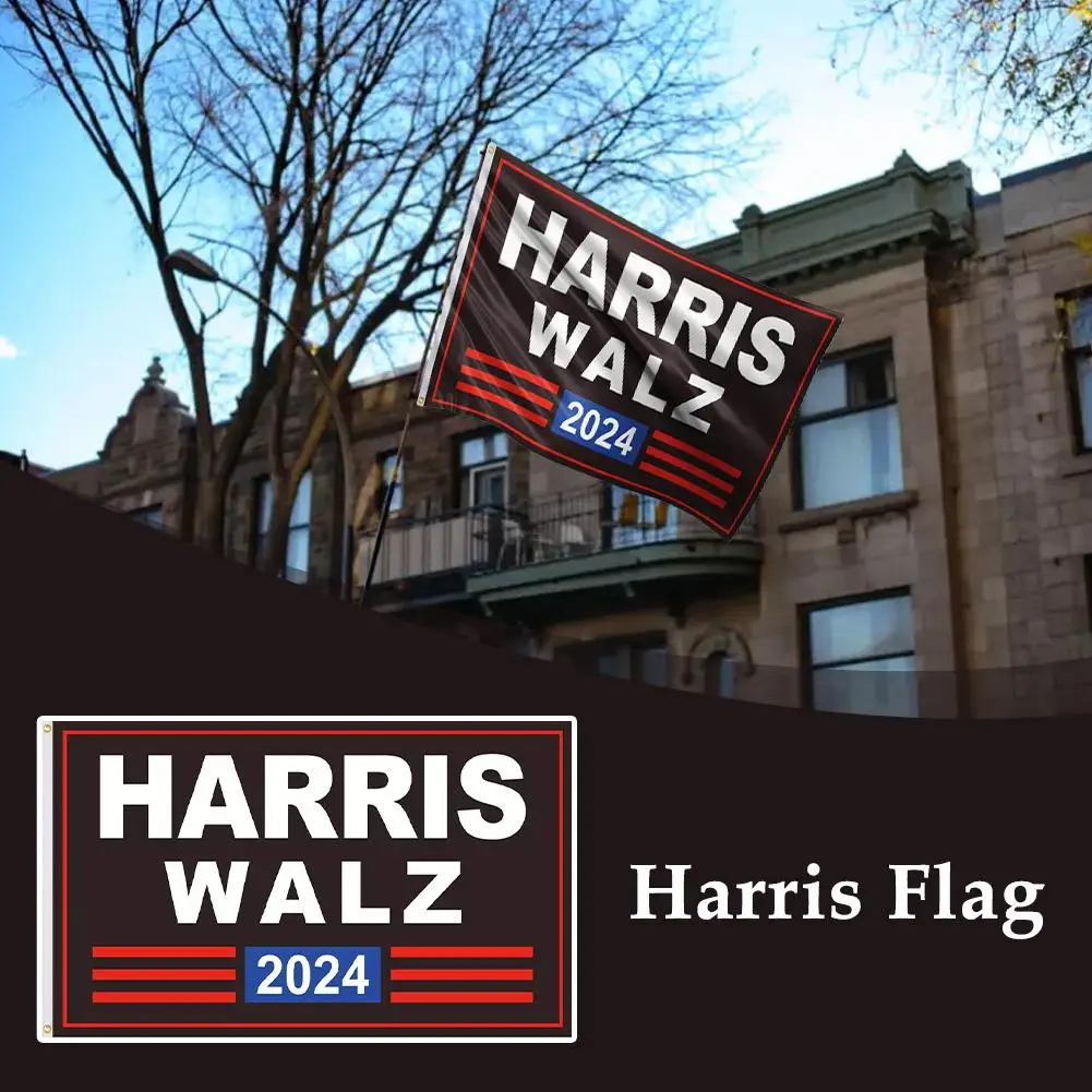 Harris Walz 2024 Election Flag Outdoor Banner All Weather Flags Decoration Sided 90x150cm 60x90 Kamala Double Harris G6N5