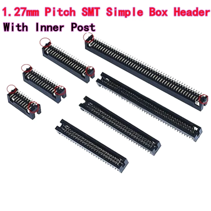 10PCS 5PCS 1.27mm Pitch SMT Simple Box Header DC3-20/30/40/60/80/100P 2X10 With Inner Post