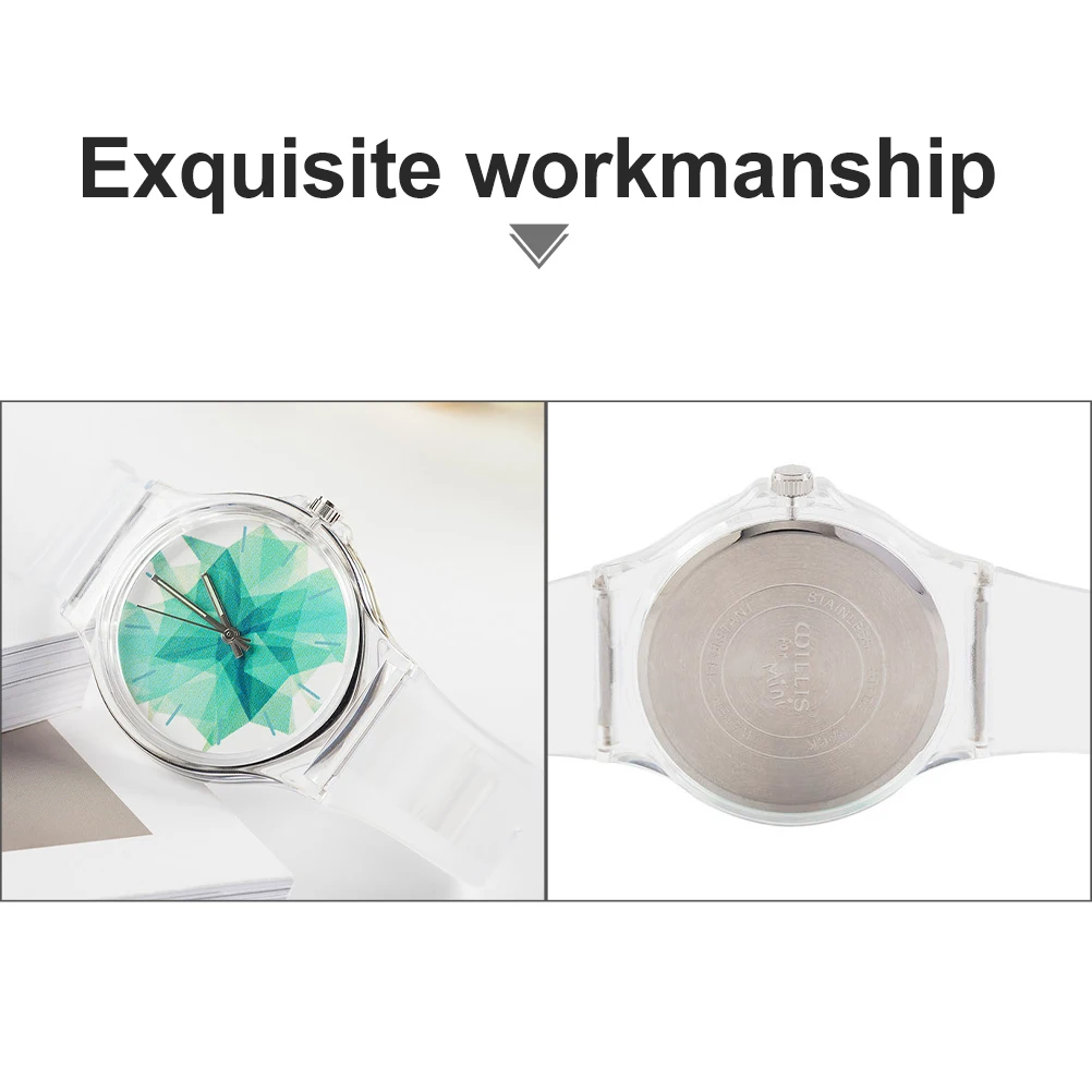 Exquisite Workmanship PVC Transparent Jelly Watch For Students Fashion Quartz Wristwatch Kids Casual Timepiece School Accessory