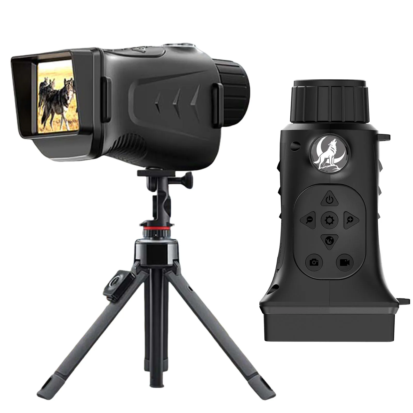 Starlight Full Color Night Vision Monocular 4K 18X Zoom 2.8 Inch Screen Infrared Night Vision for Hunting Camping 900m