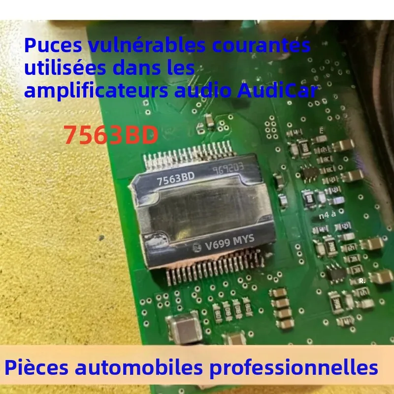 5 pièces/lot 7563B DD TDA7563B DD 7563BDD convient aux puces vulnérables couramment utilisées dans les amplificateurs audio de voiture Audi
