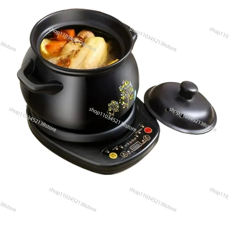 طباخ كهربائي بطيء التلقائي قدر خزفي إناء عميق المنزل المكونات في المطبخ ذكي السيراميك الفخار وعاء Cocina الكهربائية