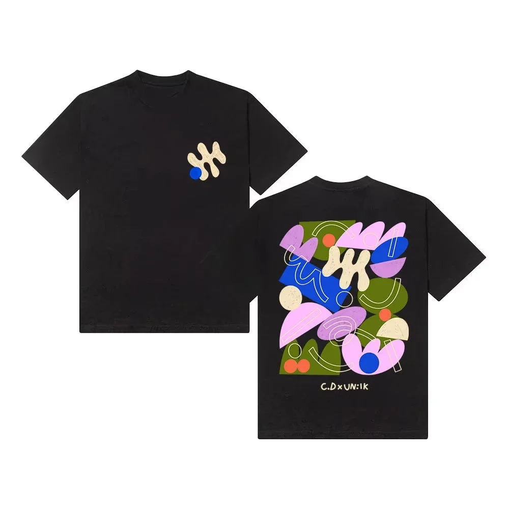 

2025 Abstract Art Print Cotton T-shirt Unisex Men Women Summer Short Sleeve Fashion Brand Tee Luxury Casual Streetwear Y2k+ Tops