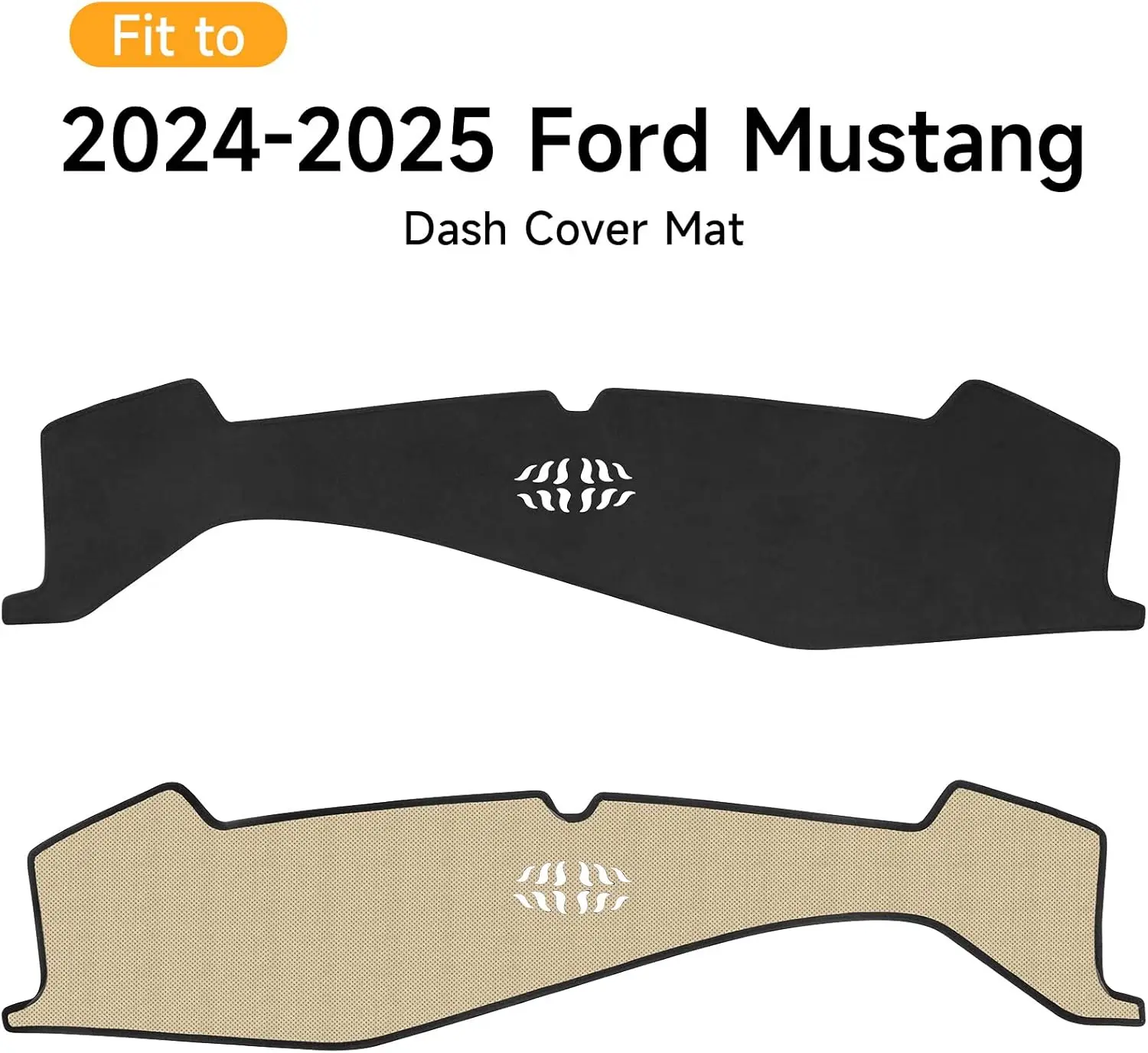 

For Ford Mustang MK7 S650 2024-2026 Mustang Accessories 2024 2025 Flannel Dash Cover Pad Car UV Sun Protection Interior Trim