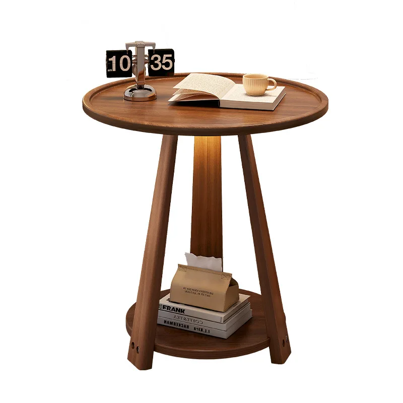 

Tea table American solid wood tulip milk tea shop Tea table Negotiation balcony Simple leisure small round table