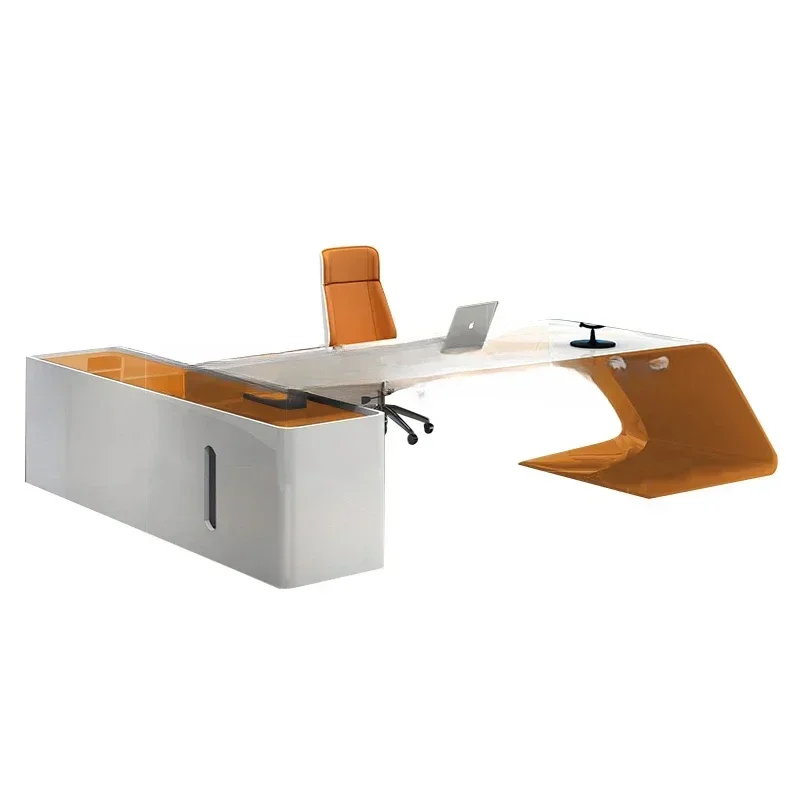 Desk Office Glass Modern Manager CEO Table Luxury Computer Desk Office Hot sales