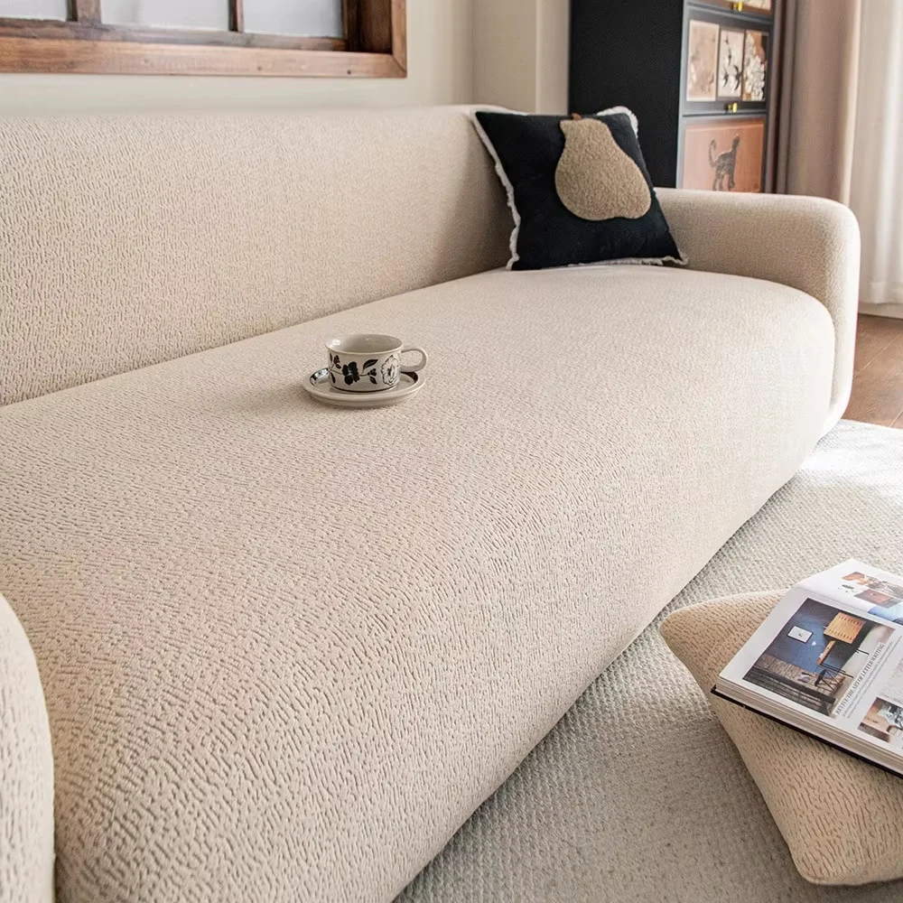 Adjustable Elastic Sofa Cover Velvet Armchair Protector Corner L Shape Stretch Couch Covers for Living Room 1/2/3/4/5 Seater
