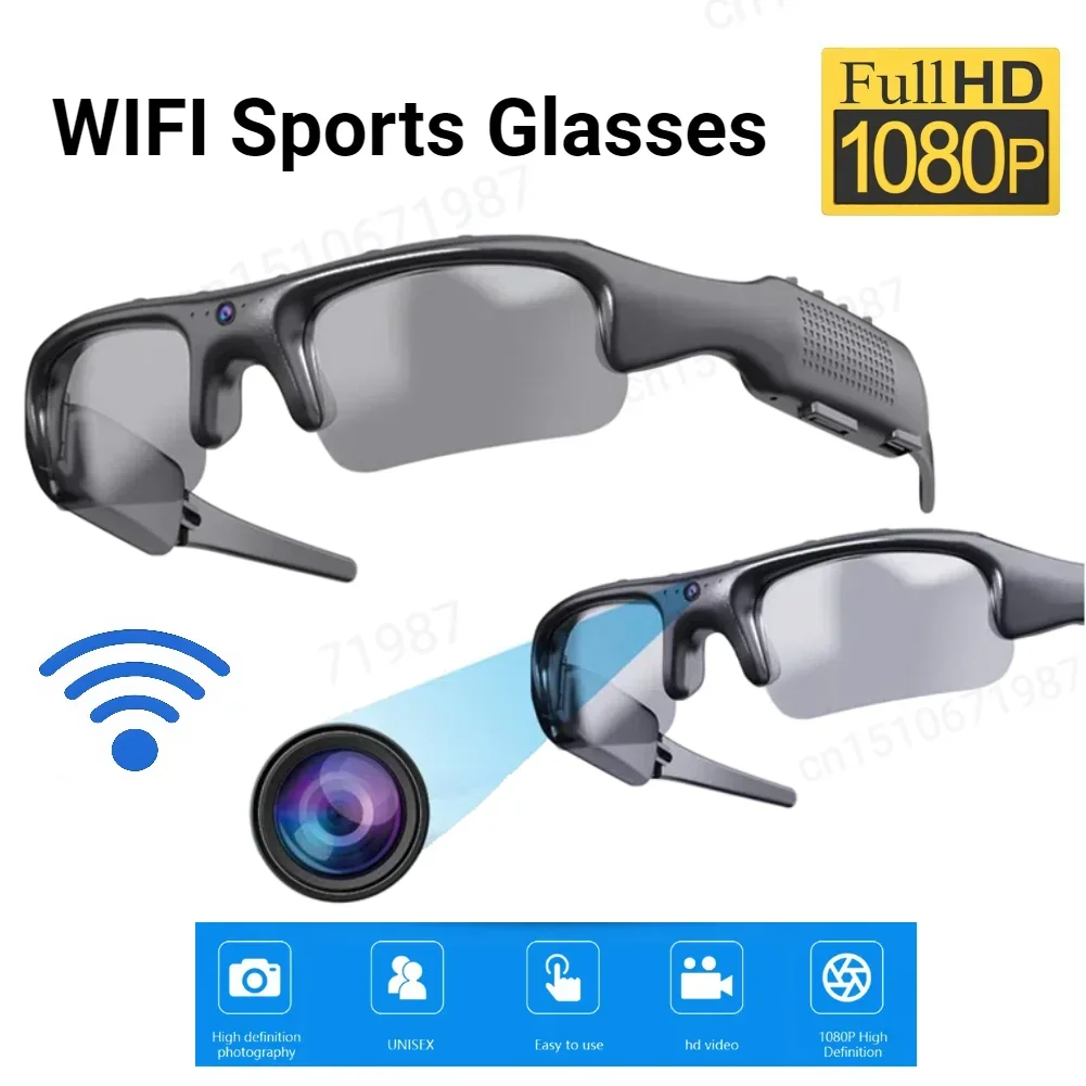 

HD1080P Wifi Video Camera Glasses Man Women Outdoor Bike Sports Sunglasses for Sports Hiking Biking Fishing Scouting