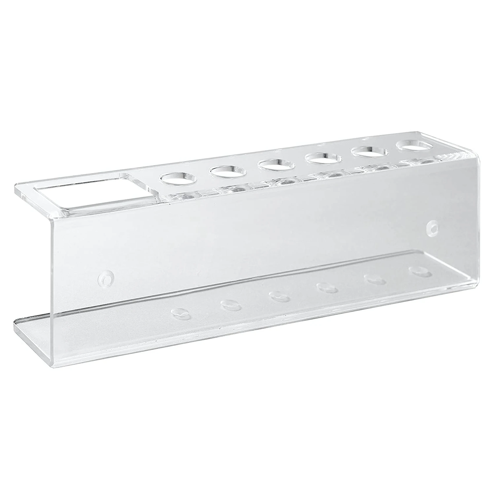 2X Wall-Mounted Acrylic Dry Erase Marker Holder, 6 Slot Clear Eraser Marker Organizer For Office School Home