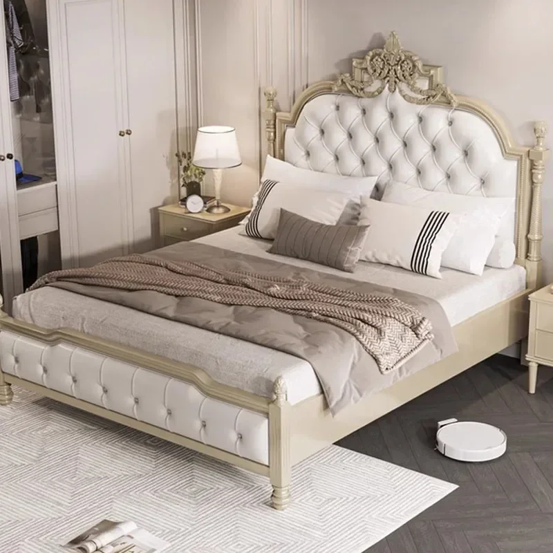 Luxury Queen Bed Kids Double King High End Headboard Twin Double Bed Modern Boys Letti Matrimoniali Furniture For Bedroom