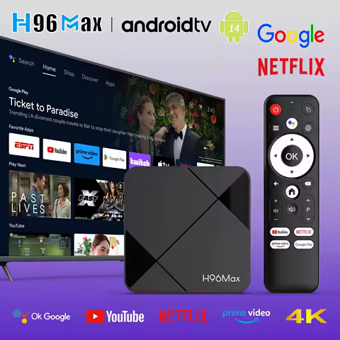 2025 New Smart TV Box H96 Max Android 14 RK3518 4K HD Support 2.4G/5G Bluetooth 5.4 Support Streaming Android Voice TV Box