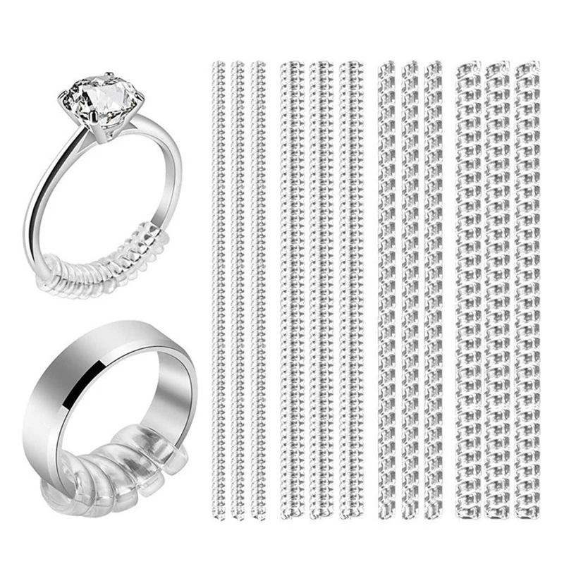 Ring Size Reducer Tools Spiral Spring Based Rings Adjust Invisible Tightener Fixed Loose Ring Reduction Pad Essential