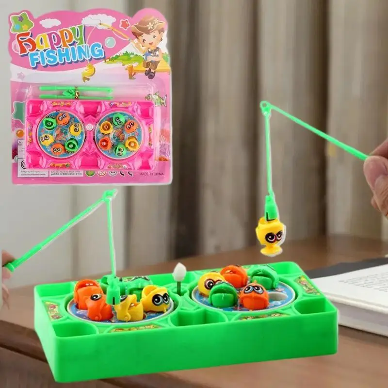 Mini-Angelspiel-Spielzeugset für Kinder; Uhrwerk mit realistischer Angelrute; Tragbares Brettspiel; Geschenk für Kinder