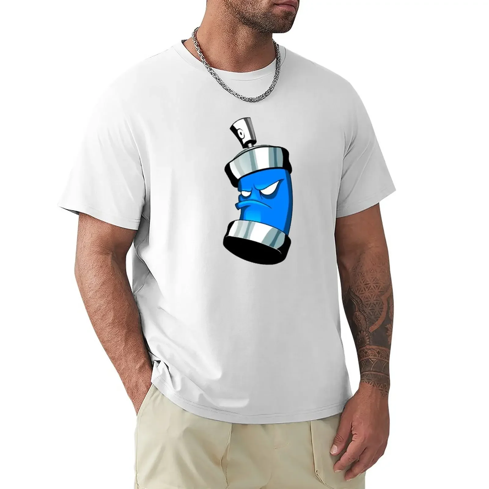 Spray can T-Shirt plus size tops summer top slim fit t shirts for men