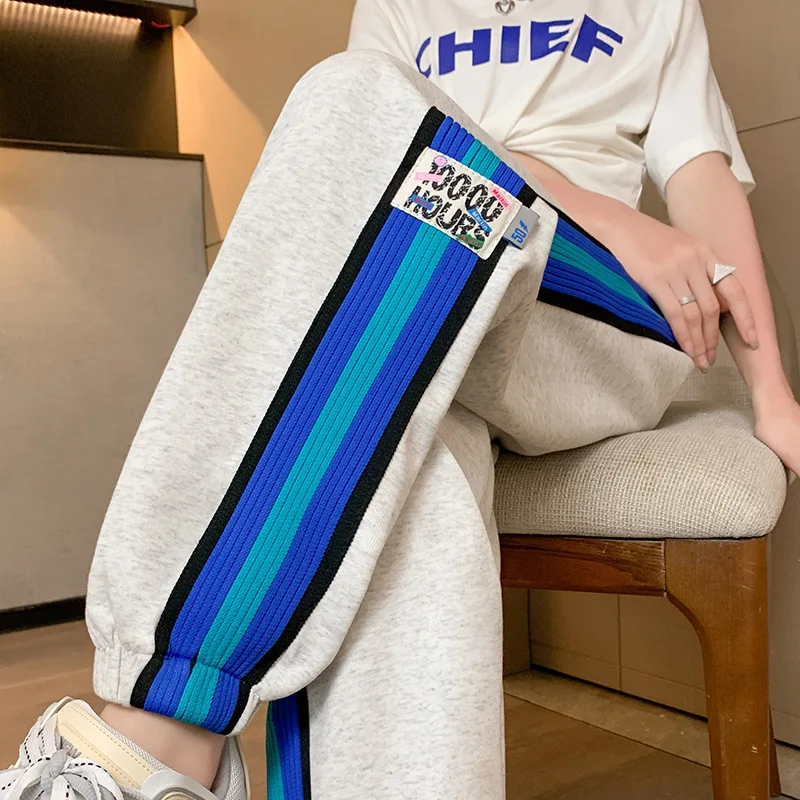 

Korean Style Women Casual Sweatpants Spring Summer Trousers Fashion Wide Leg Female Jogger Streetwear Sports Pants Drop Shipping