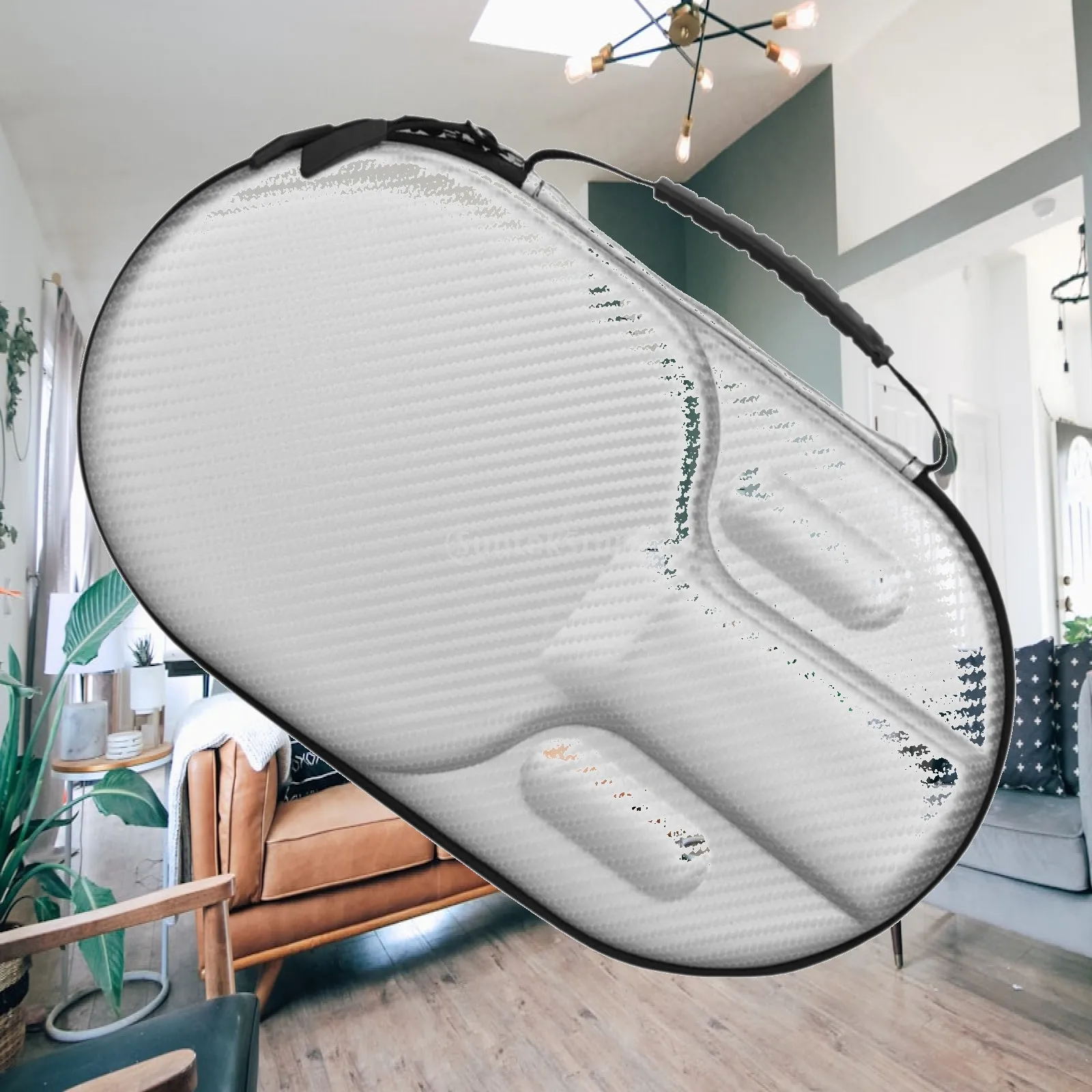 

Multifunctional Table Tennis Racket Case Portable EVA Storage Bag Stylish Double Zipper Protector for Daily Practice