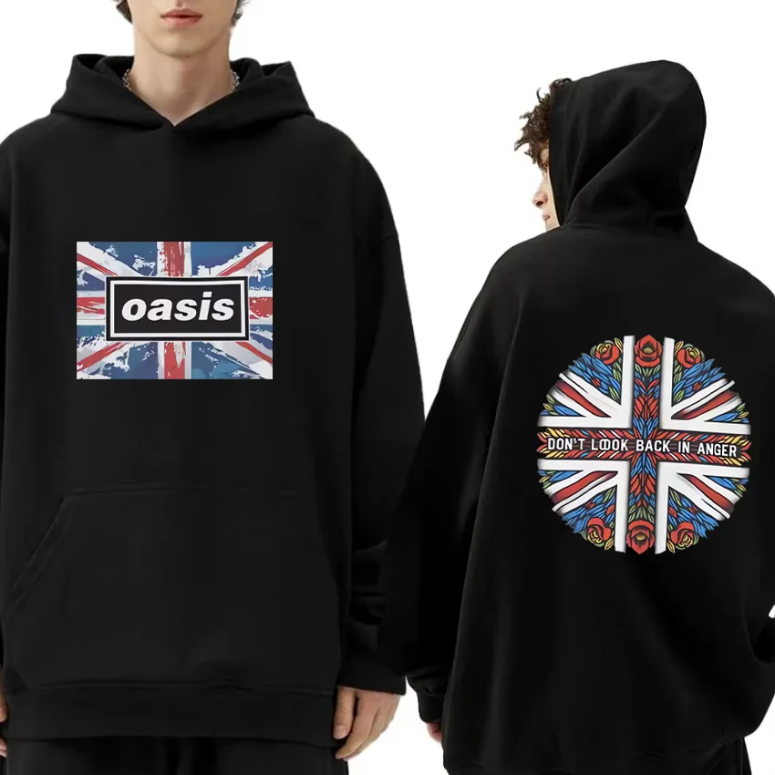 

O-Oasis British Rock Band High Quality Autumn Hoodie Men Women harajuku Fleece vintage Sweatshirt Long sleeve hip hop techwear