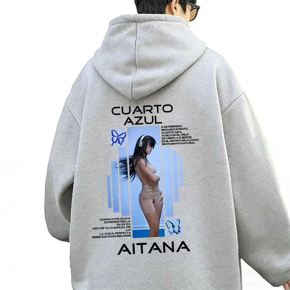 

Певица Aitana CUARTO AZUL альбом графическая толстовка с капюшоном для мужчин и женщин модная толстовка в стиле поп-музыки мужская повседневная флисовая хлопковая пуловер с капюшоном