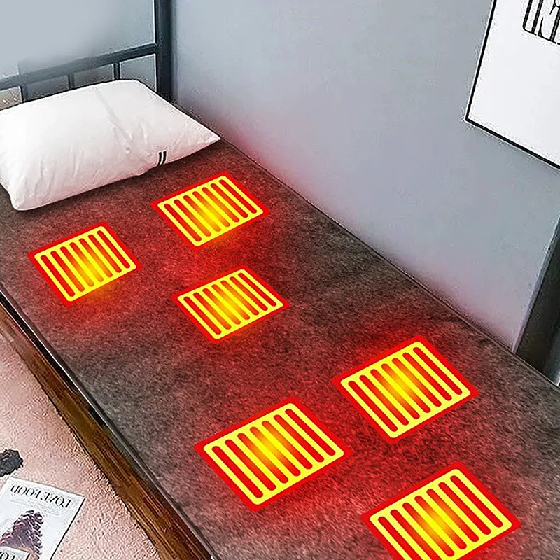 Single Electric Blanket For Home, Car, Outdoor Camping Winter Keep Warm 3 Speed Temperature Control  Heating Pad With USB Cable