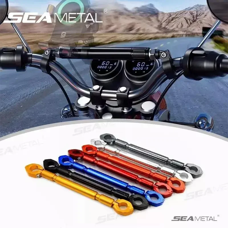 

SEAMETAL Motorcycle Adjustable Handlebar Multi-functional Aluminum Alloy Thickened Balance Bar Motorcycle Waterproof Crossbar