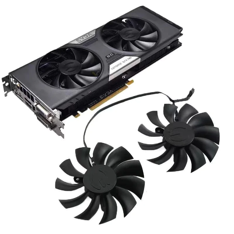 2Pcs PLA09215B12H DC 12V 0.55A 4Pin Cooler Fan Replacement EVGA Geforce GTX 760 770 780 Graphics Card Fan