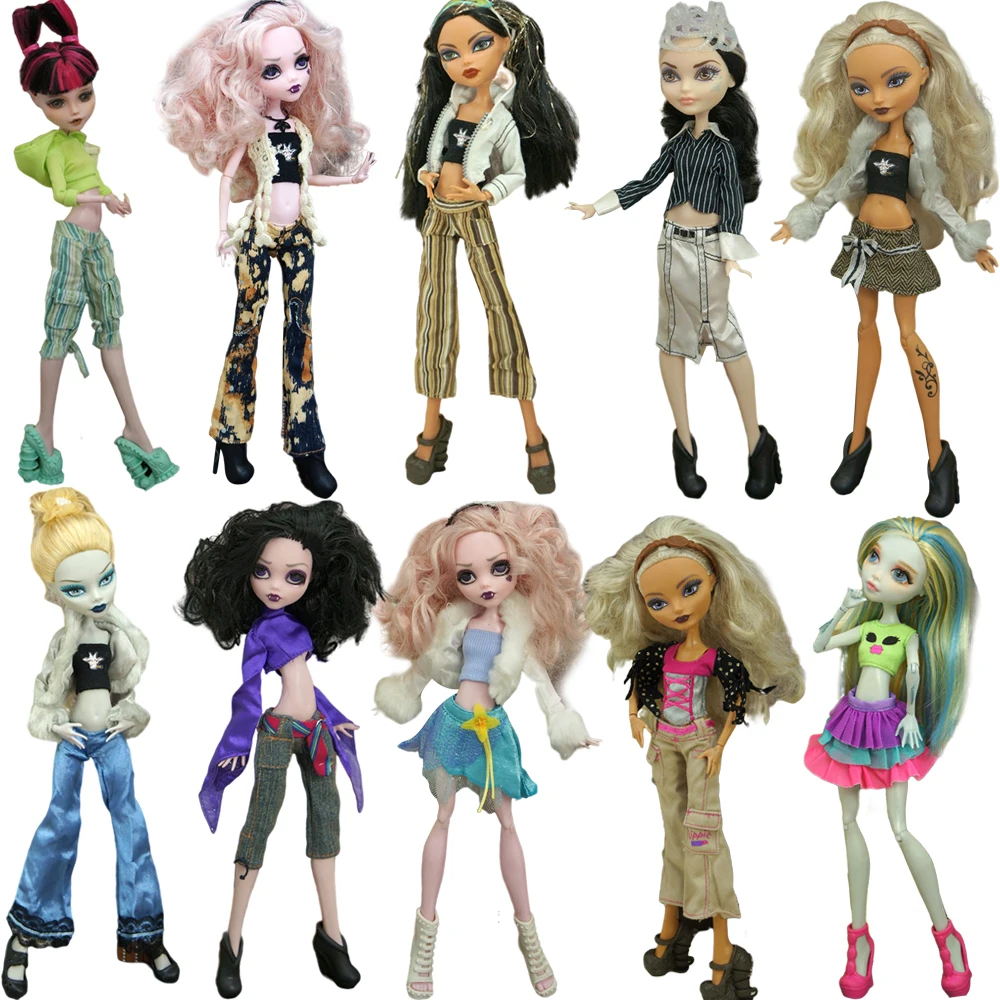 NK Mix Fashion Clothing For Ever After High Doll Clothes Sunglasses Girl's  DIY Accessoires For Monstering High Doll Dress JJ