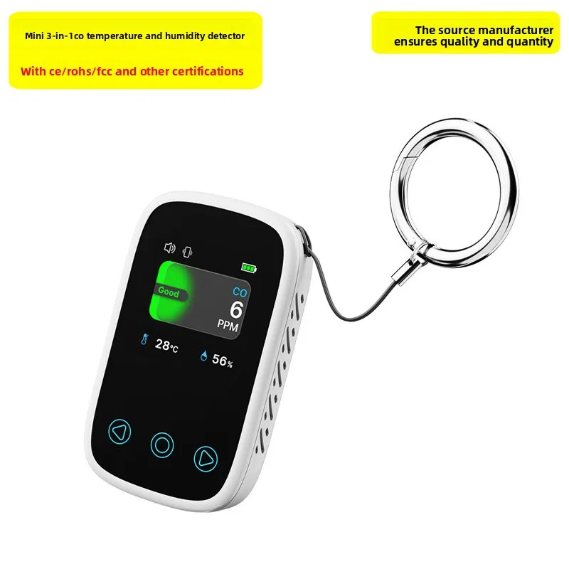 Portable Carbon Monoxide Detector CO Detector with Temperature Humidity Air Quality Monitor Screen