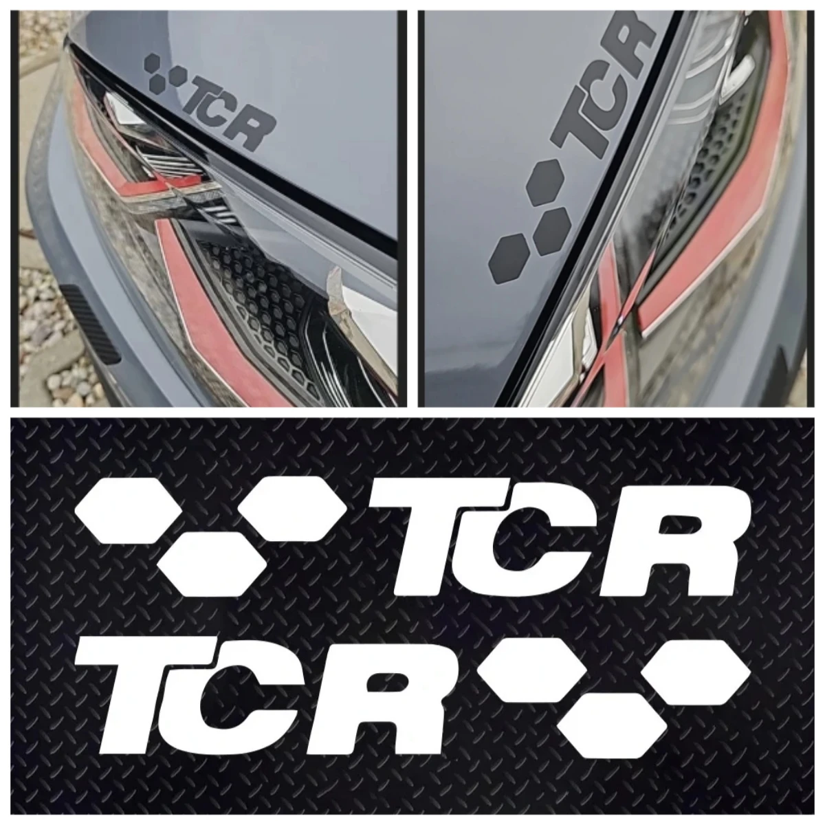 

Holographic Honeycomb Car Decals - Waterproof Vinyl Dual-Side Stickers for Auto Body - Retro American Style Tuning Decals