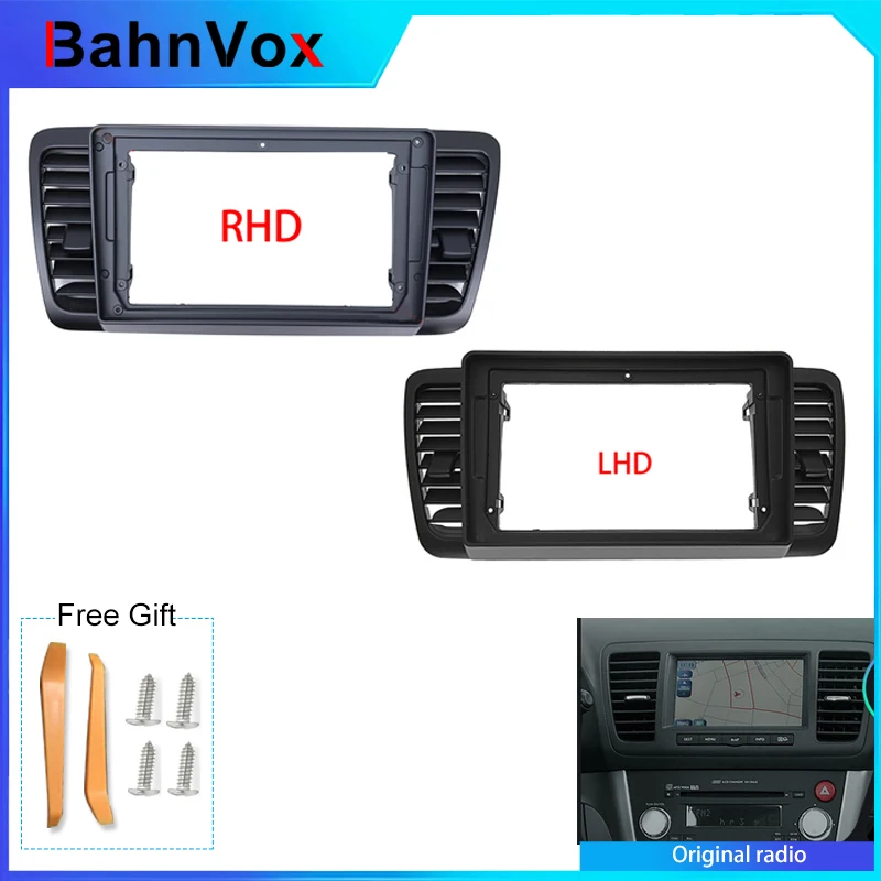 9 inch Android Car Radio frame for Subaru Outback 3 Legacy 4 2003 2009 2din Stereo GPS Fascia bezel Panel Adapter wire harness
