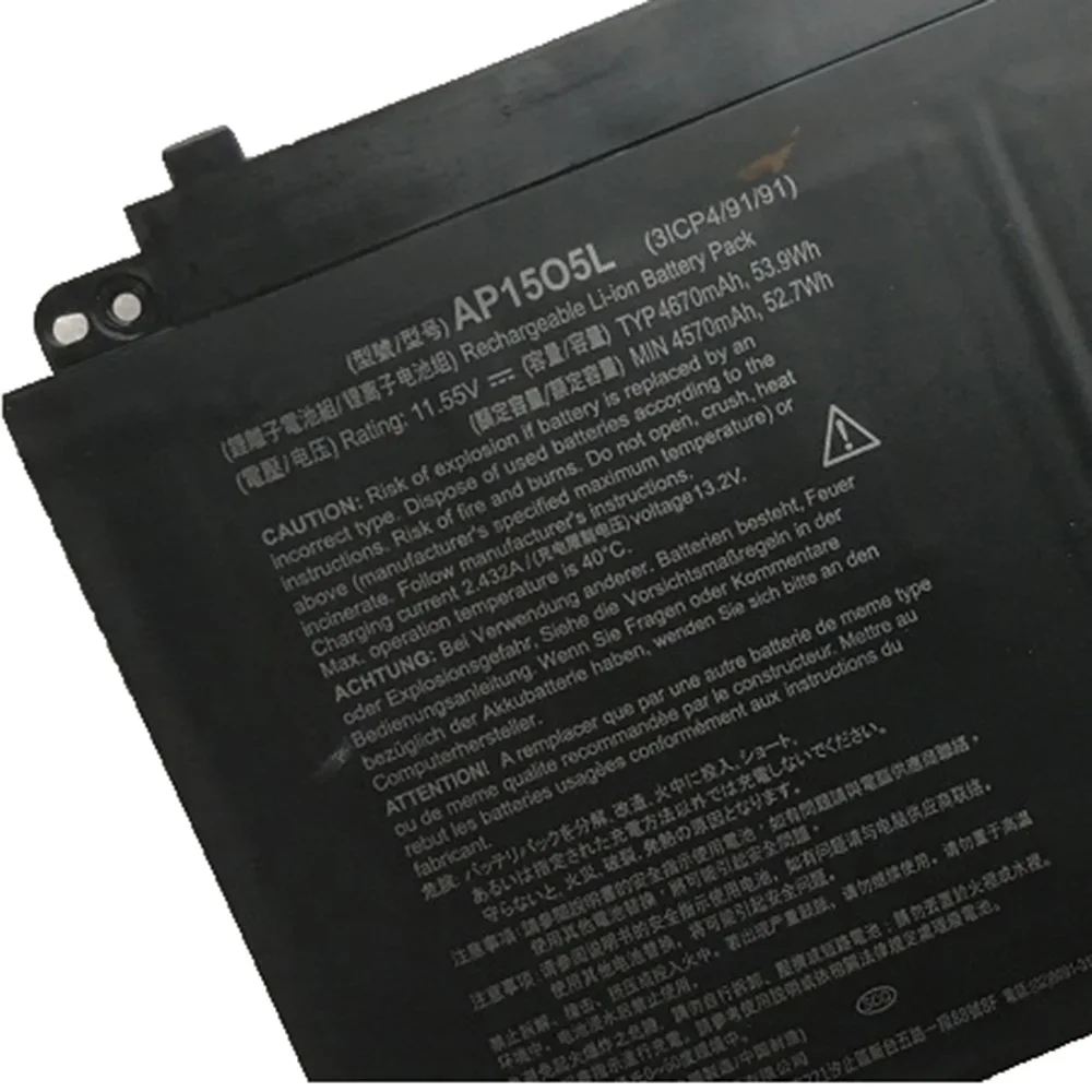 11.55V 53.9Wh AP15O5L AP1505L AP1503K Laptop Battery for Acer Aspire S 13 S5-371 S5-371-52JR S5-371-7278 767P CB5-312T CB5-312T