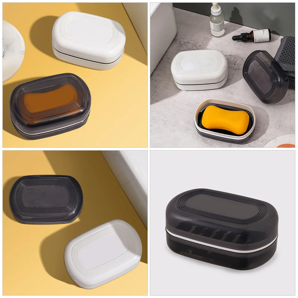 

Travel Soap Box Portable Soap Storage Holder with Lid PP Material for Travel Shower Bathroom Bathroom Supplies