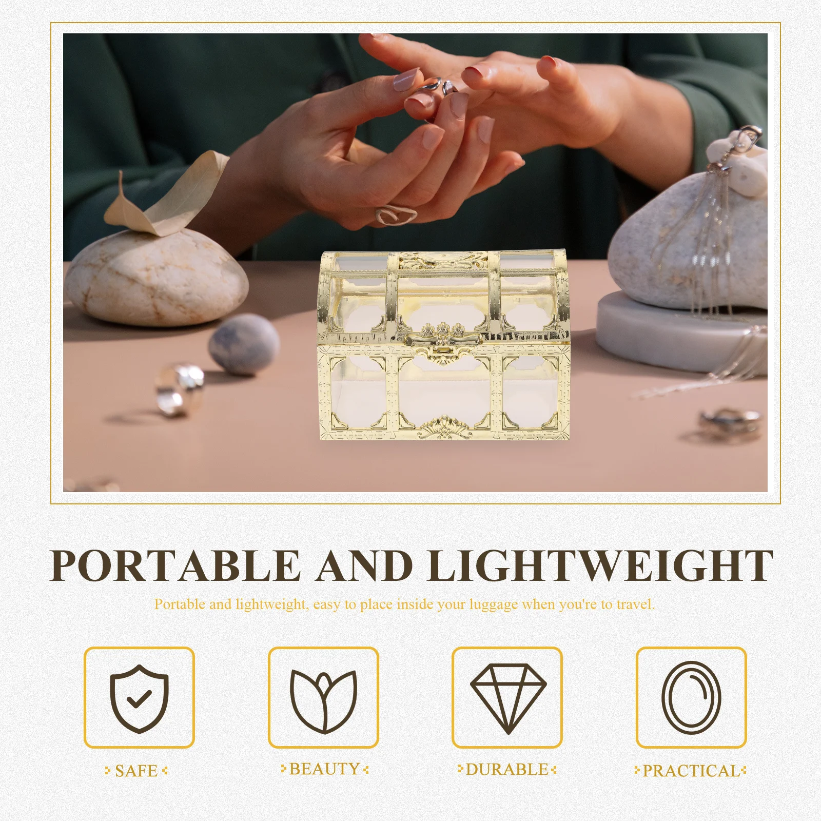 Coffre au trésor de Pirate en plastique, 4 pièces, mallette de rangement pour pièces de monnaie, organisateur de souvenirs pour enfants, cadeau d'aventure, boîte de Pirate pour enfants