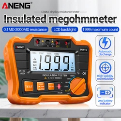 ANENG MH10 HD Digital Insulation Resistance  Tester 1000V Megometer Megohmmeter Ohm Test Auto Range Backlight Meter