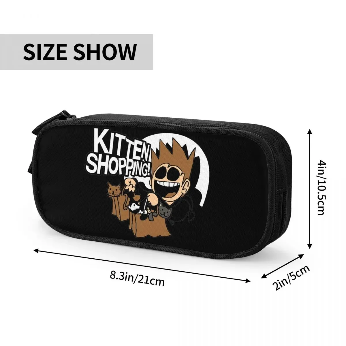 مضحك Eddsworld هريرة التسوق صندوق أقلام كرتوني طبقة مزدوجة سعة كبيرة للأطفال اللوازم المدرسية القلم هدية مفاجئة